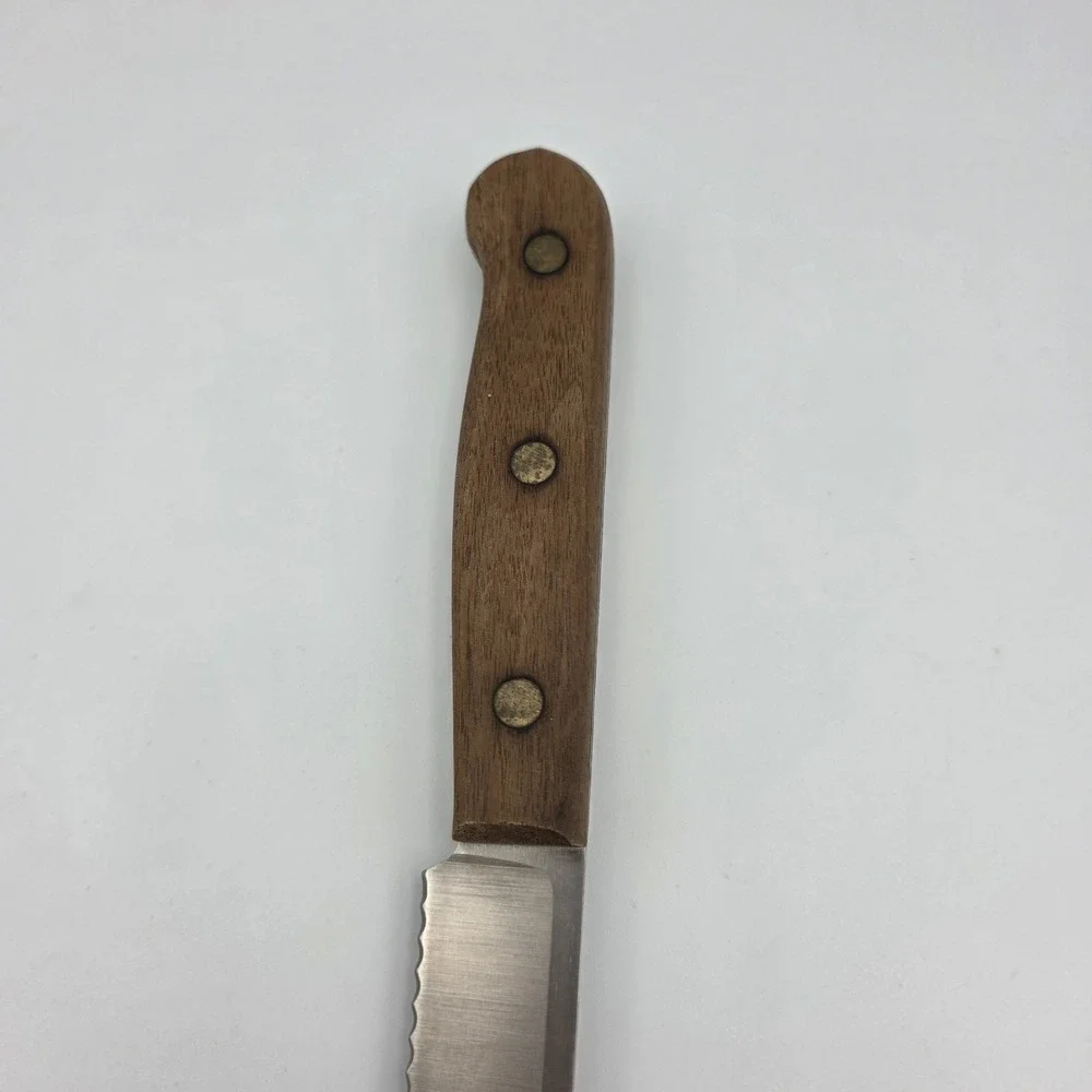 Vintage Chicago Cutlery Wood Handle BT10 Serrared Bread Knife Kitchen 10